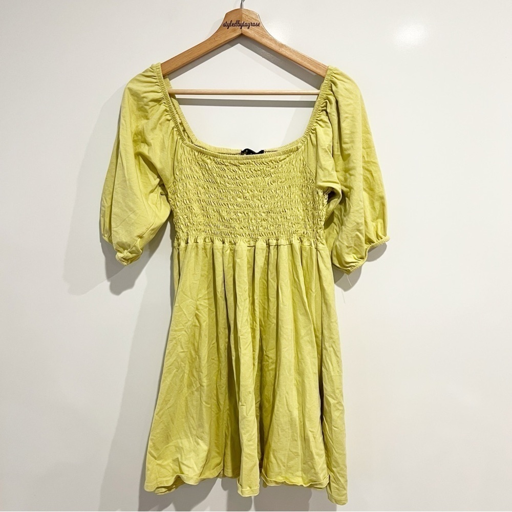J. Crew Broken-in jersey smocked babydoll dress